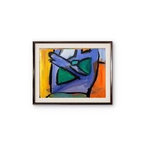 Modern Expressionist Original Abstract Paper 14x11 B Perry Rowell